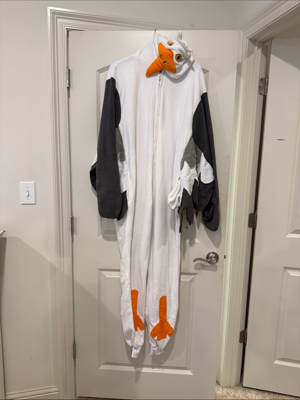 White & Gray Seagull One-Piece adult Costume